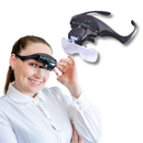 Lentes para Poner Pestañas Estética con 05 Lentes de Aumento y Luz Recargable