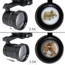 Lupa X2 con Lentes de 2,5x y 3,5x y Lámpara Frontal Recargable de 5 Vatios