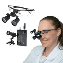 Lupa X2 con Lentes de 2,5x y 3,5x y Lámpara Frontal Recargable de 5 Vatios