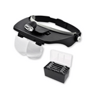 Lupa para Poner Pestañas con Iluminación y 4 Lentes Amplias