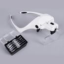 Lupa de Cabeza Ligera V5 con 05 Lentes y Doble LED